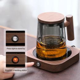 Tools 220V Cup Heater Mug Warmer 55°C Hot Tea Makers Cup Heaters Warmer Coaster Coffee Milk Tea Heating Pad 19W For Friends Gift