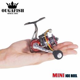 Reels Ice Fishing Reel Full Metal Mini Winter Small Spinning Reels Carp Raft Fishing Wheel for Fish Accessories Saltwater Gear Tools