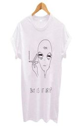 Polyester TShirt Women Summer Tees Tops Harajuku But Is It Art Tee Shirt Ladies Robe White Tees Top Casual T Shirts Female4646957