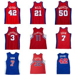 Stitched Basketball jerseys Jamal Crawford #11 Elton Brand #42 Lamar Odom #7 Quentin Richardson #3 Darius Miles #21 Corey Maggette #50 mesh Hardwoods classic retro jersey