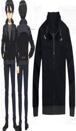 Cartoon Character COS Sword Art Online Kirito High Quality Anime Cosplay Costume Coat Hoodie Black Halloween6300624