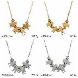 43 Boy Girly Charms Pendant Necklace Name Date Child Family Jewelry Engraved Stainless Steel Gold Color 240226