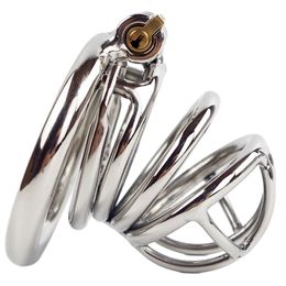 Stainless Stee Chastity Cage for Men Steel Chastity Devices Cock Cage Male Chastity Belts Penis Cage barbed ring Sex Toy for Men (3 Rings), Lock and 2 Keys Included.