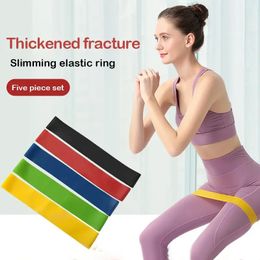 5pcs Yoga Tension Band Fitness Elastic Band Resistance Circle Deep Squat and Hip Beauty Aids Stretching Exercise Band 240226