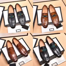Designers Shoes Mens Fashion Loafers Classic Genuine Leather Business Office Work Formal Dress Shoes Brand Party Wedding Flat Shoe Size 38-45