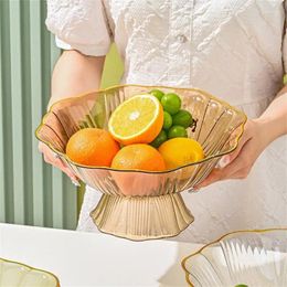 Plates Nut Plate Transparent Snack And Dried Fruit Storage Visible High-quality Materials Elegant Fashion Dish