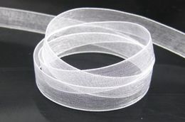 10 pcs 12 mm White Organza Ribbon Bridal Decor Edge Gift Jewelry 1 Roll 50yds4833924