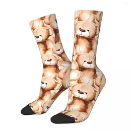 Men's Socks Hip Hop Retro Cartoon Lovely Bear Toy Crazy Unisex Teddy Harajuku Pattern Printed Funny Crew Sock Boys Gift