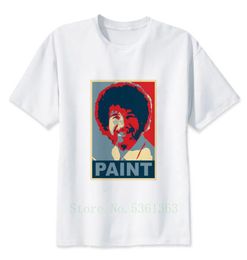 bob ross Men Basic T shirts Solid Top Tees Slim Fit Male O Neck tshirt Fashion short sleeve 2019 Design t shirt for9583617