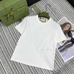 Women's T-Shirt Designer 2024 early spring new simple and casual versatile letter hot diamond embellishment short sleeved T-shirt for women 4FQI