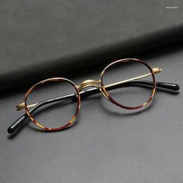 Sunglasses Frames Japan Handmade Literature Titanium Vintage Round Glasses Frame For Men Super Light Small Face Eyeglasses Women Myopia