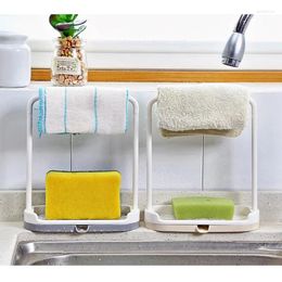 Kitchen Storage Drain Shelf Home Organiser Holders Tools Countertop Rack Washcloth Punch Free Bracket Sponge