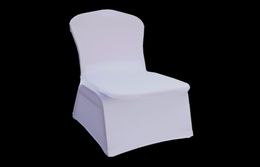 100 Pcs White Wedding Chair Cover Universal Stretch Polyester Spandex Elastic Seat Covers Party Banquet el Dinner Supplies5689722