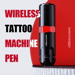 Guns Arenahawk 3.5mm Stroke Wireless Tattoo Pen with Wireless & RCA Mode Rotary Tattoo Machine Tattoo Supplies