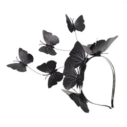 Berets 3D Butterfly Headband Hair Accessory Decorative Party Hoop Outdoor Ornaments Costume Headpiece Po Prop Plastic Decorations