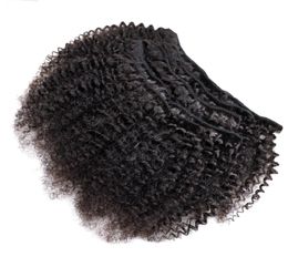 Afro Kinky Curly Hair Clip In Human Hair Extensions 100 GramsSet Clip In Human Hair Extensions 8 Pcs Remy8067160