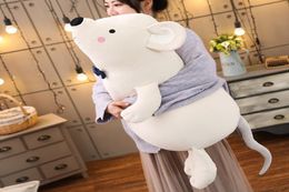 cute mouse plush toy big cartoon rat doll girl sleeping pillow for children birthday gift 39inch 100cm DY507108283363