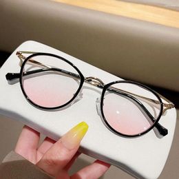 Sunglasses Trends Women Office Anti Blue Light Oversized Computer Glasses Cat Eye Female Blocking Big Size Eyeglasses Alloy Frame