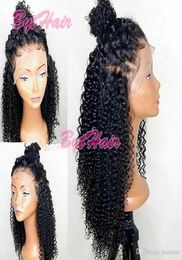 Bythair Lace Front Human Hair Wigs For Black Women Curly Lace Front Wig Virgin Hair Full Lace Wig With Baby Hair Bleached Knots5663530