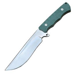 Top Quality A2288 Straight Knife D2 Satin Drop Point Blade Full Tang G10 Handle Outdoor Camping Hiking Hunting Survival Tactical Knives with Kydex