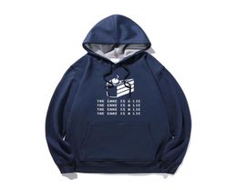 men Women Hoodies Sweatshirts Fashion Portal 2 Fleece Cotton Game The Cake Is A Lie solid color Pullovers4879899