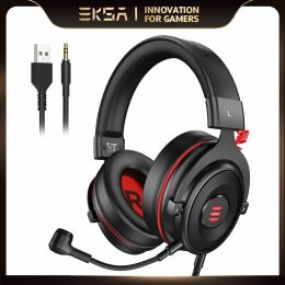 Headphones EKSA Gaming Headset Gamer E900/E900 Pro 7.1 Surround Wired Gaming Headphones with Microphone For PC/PS4/PS5/Xbox one/Switch