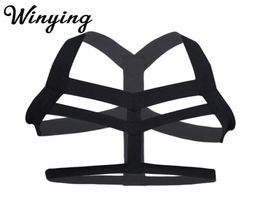 Men Sexy Body Chest Harness Belts Nylon Halter Elastic Wide Straps Tops Gay Male Gothic Rave Costume Restraints Bondage Bras Sets4406097