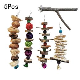 Toys Colourful Rattan Balls Parrot Toys, Ink Fish Bone Silk Gourd, Bird Biting Supplies, Tree Branches, Standing Pole Combination