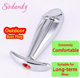 394039039 Outdoor Butt Plug Metal Anal Plug Sex Toys with Crystal Jewelry Joint Body Suitable for Longterm Wear for Women 8154726