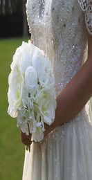 2019 cheap New Arrival High Level Wedding Bridal Bouquet shiping Style with Mix Artificial rose Flower4961568