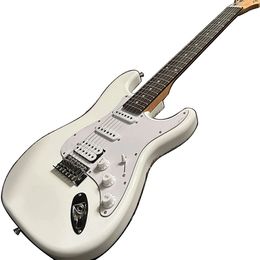 S T Guitar, White Color, Mahogany Body, Rosewood Fingerboard, 22 Frets Free Ship