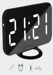 Multifunction LED Mirror Alarm Clock Digital Clock Snooze Display Time Night Led Light Table Desktop Alarm Clock7934166