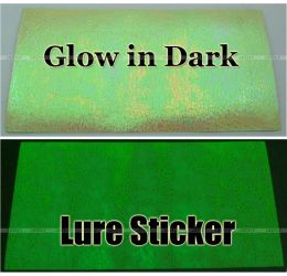 Lures Glow in Dark, Holographic, 5pcs Jig and Lure Sticker, 10cm x 20cm