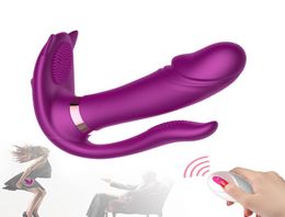 Intelligent Butterfly G Spot Dildo Vibrator 9 Speed Powerful Vibrating Panties Wireless Remote Clit stimulator Women Sex toys Y1917696312