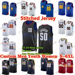 Nikola Jamal Murray Jokic Custom Basketball Jerseys Michael Porter Jr. Denvers Carmelo Anthony Nugget Aaron Gordon Bones Hyland Jeff Green Ish Smith 23-24 City