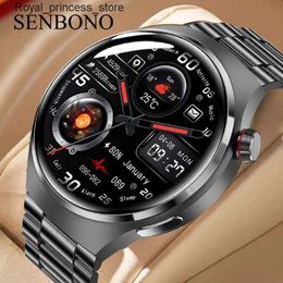 Other Watches SENBONO 2023 Intelligent Mens IP68 Waterproof Application GPS Tracker Heart Rate Patch Bluetooth Call Intelligent Mens GT4 Pro Q240301