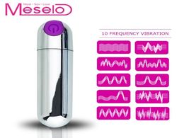 Meselo Metal Bullet Vibrator USB 10 Modes Mini Sex Toys For Women Masturbator Waterproof Female Vagina Gspot Vibrating Product D16356620