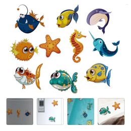 Wall Stickers 10Pcs Bathroom Ocean Creature Non-Slip Bath Tub Cartoon