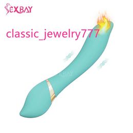 Sexbay 2024 New female heated masturbation female sex toy clitoral stimulation stick massager Vaginal G-spot vibrator