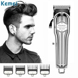 Trimmers Kemei KM1977 Men's Electric Hair Clipper Professional USB Rechargeable Hair Clipper Cordless Electric Trimmer Men Beard Trimmer