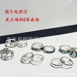 Luxury Designers Guhome g Band Rings High Quality Antique Worn Out Double Chi Suitable for Both Men Women to Wear As a Couple Ring Oczc