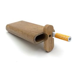 One Hitter Dugout Pipe Kit Handmade Wood Dugouts with Digger Smoke Wooden Aluminium Onehitter Bat Cigarette Philtres Smoking Access1280183