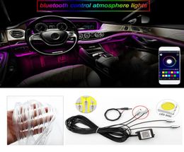 Car Interior LED RGB Atmosphere Lamp Neon Strip Light Carstyling Decoration with Sound Active Bluetooth APP Remote Control Colorf1163936