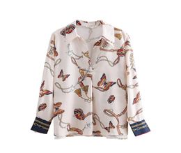 2018 Women Vintage Chain Butterfly Printing Casual Kimono Blouses Shirt Women Autumn Chic Blusas Roupas Femininas Tops Ls2669 Y1907421071