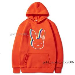 Men S Hoodies Sweatshirts Bad Bunny Funny Korean Clothes Casual Pullover Harajuku Men Women Hooded Hoody Hip Hop Hoodie Male Psychological Bunny 742