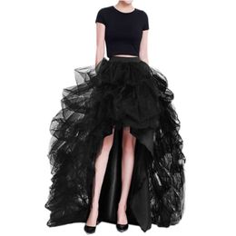 2023 Early Spring High Waist Elastic Belt Casual Mesh Fluffy Women's Half Skirt Tutu Lady Tulle Skirt