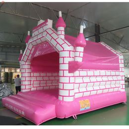 Free Air Ship Outdoor Activities 4.5x4m (15x13.2ft) full PVC pink bricks printing inflatable bouncer castle for sale