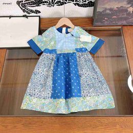 Luxury girl dresses Princess dress summer baby skirt Size 100-160 CM kids designer clothes Short sleeved child frock 24Feb20
