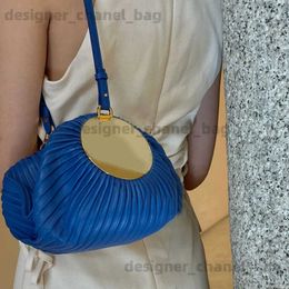 Shoulder Bags Evening Bags Pleated Bag for Womens 2023 New Fashion Casual Large Capacity Wallet Messenger Shoulder Underarm Trend Female 230427 T240301