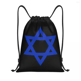 Shopping Bags Star Of David Israel Flag Drawstring Backpack Men Women Lightweight Israeli Pride Gym Sports Sackpack Sacks For